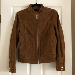 Theory Driftwood Lavzinie Maynird Suede jacket
